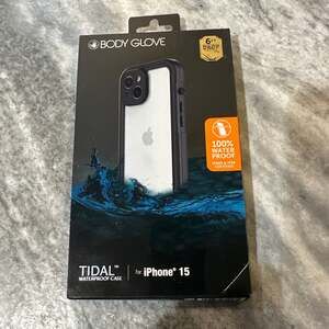 Body Glove Tidal Series Waterproof Case for iPhone 15 - Black/Clear